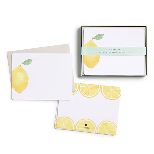 Lemon Flat Note (Boxed set of 8)