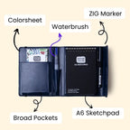 A6 Travel Paint Kit - Vegan Leather| Handcrafted| Portable