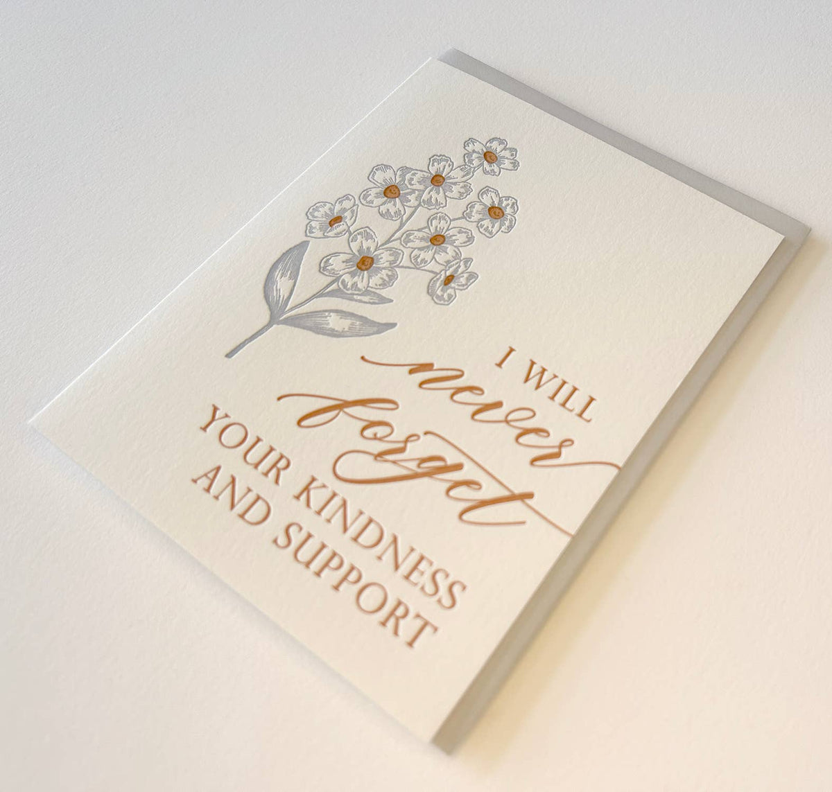 I Will Never Forget Your Kindness and Support Card