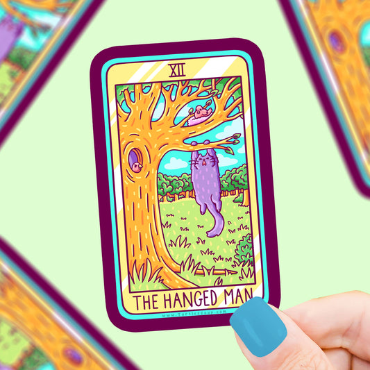 The Hanged Man Cat Sticker