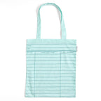 Library Card Lightweight Foldable Tote Bag- Sky Blue