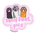 Send Kitty Feet Pics Sticker