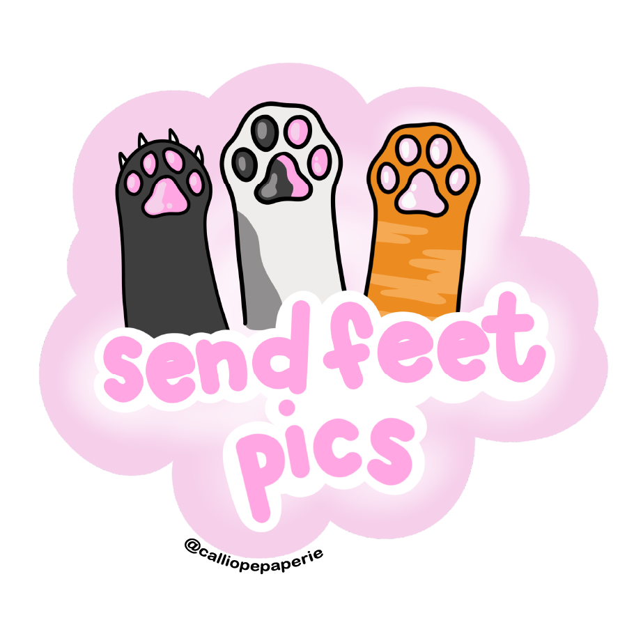 Send Kitty Feet Pics Sticker