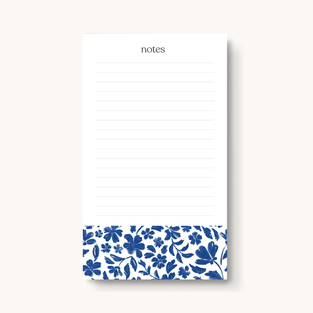 Porcelain Floral Lined Notepad