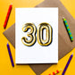 30 Balloon Birthday Card