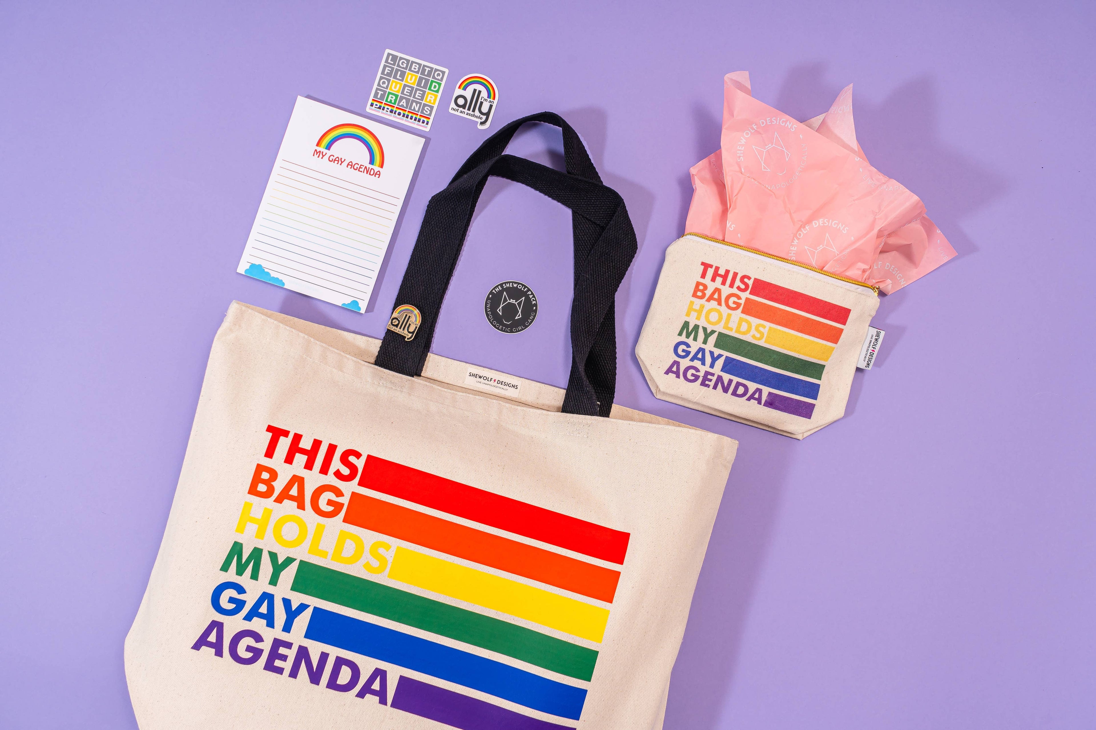 Sticker: I'm an Ally — Support Trans Rights with Pride Flag