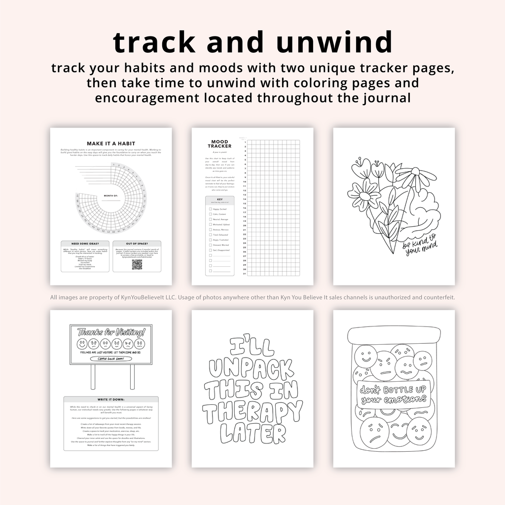 Water Yourself Mental Health Journal | Undated