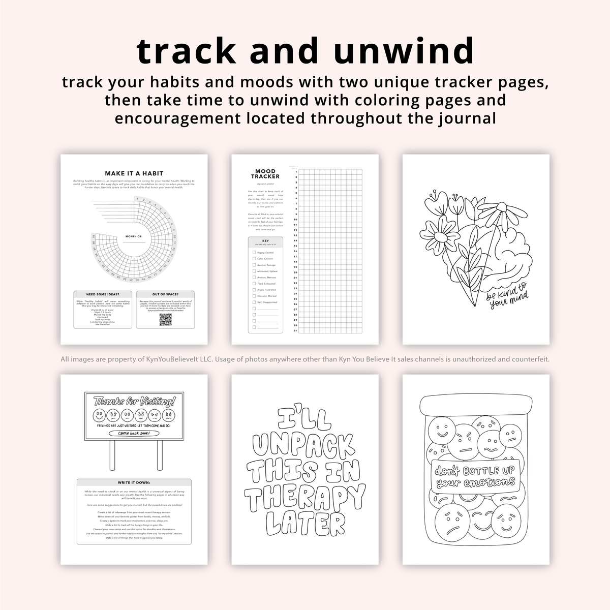 Water Yourself Mental Health Journal | Undated