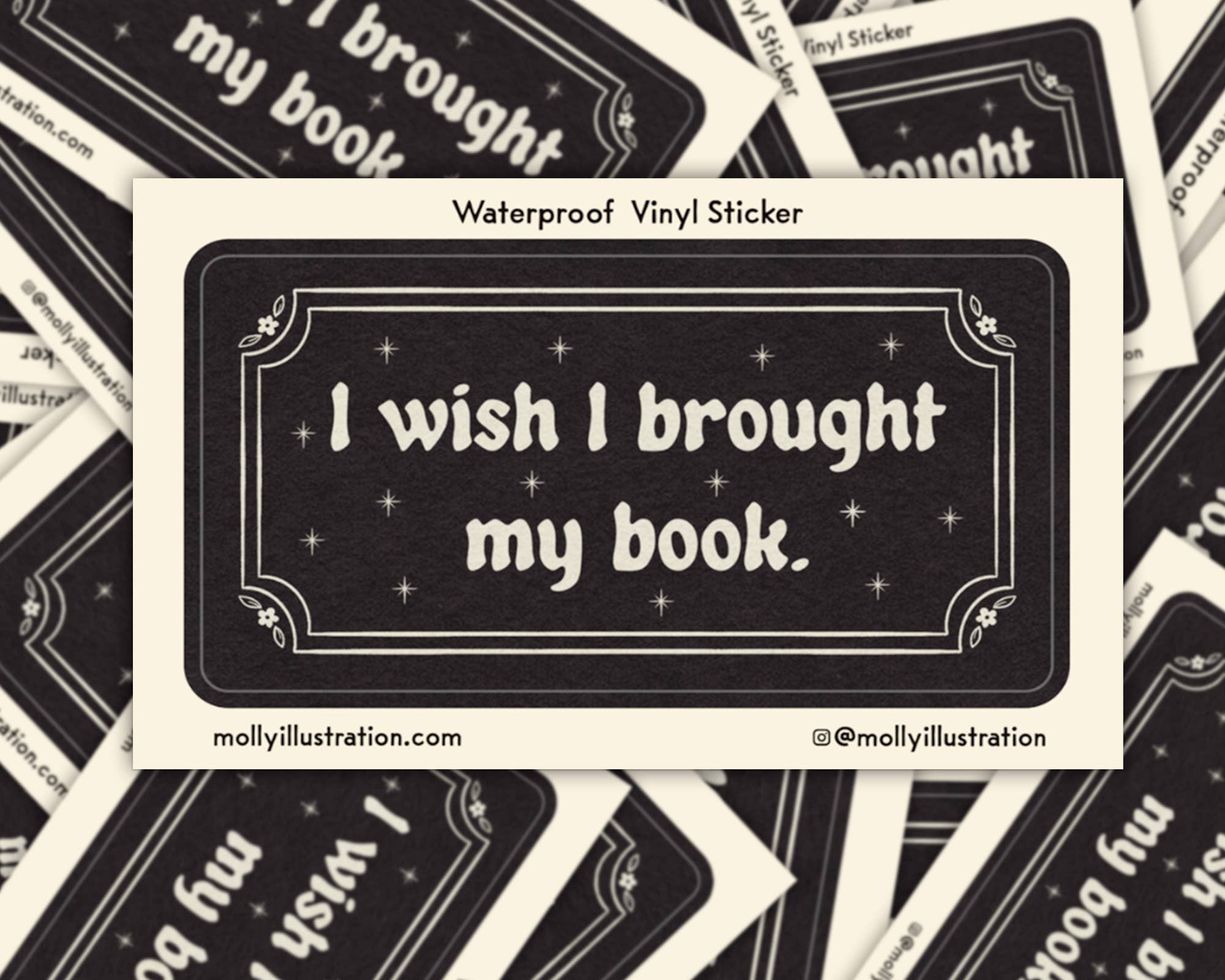 I Wish I Brought my Book Sticker