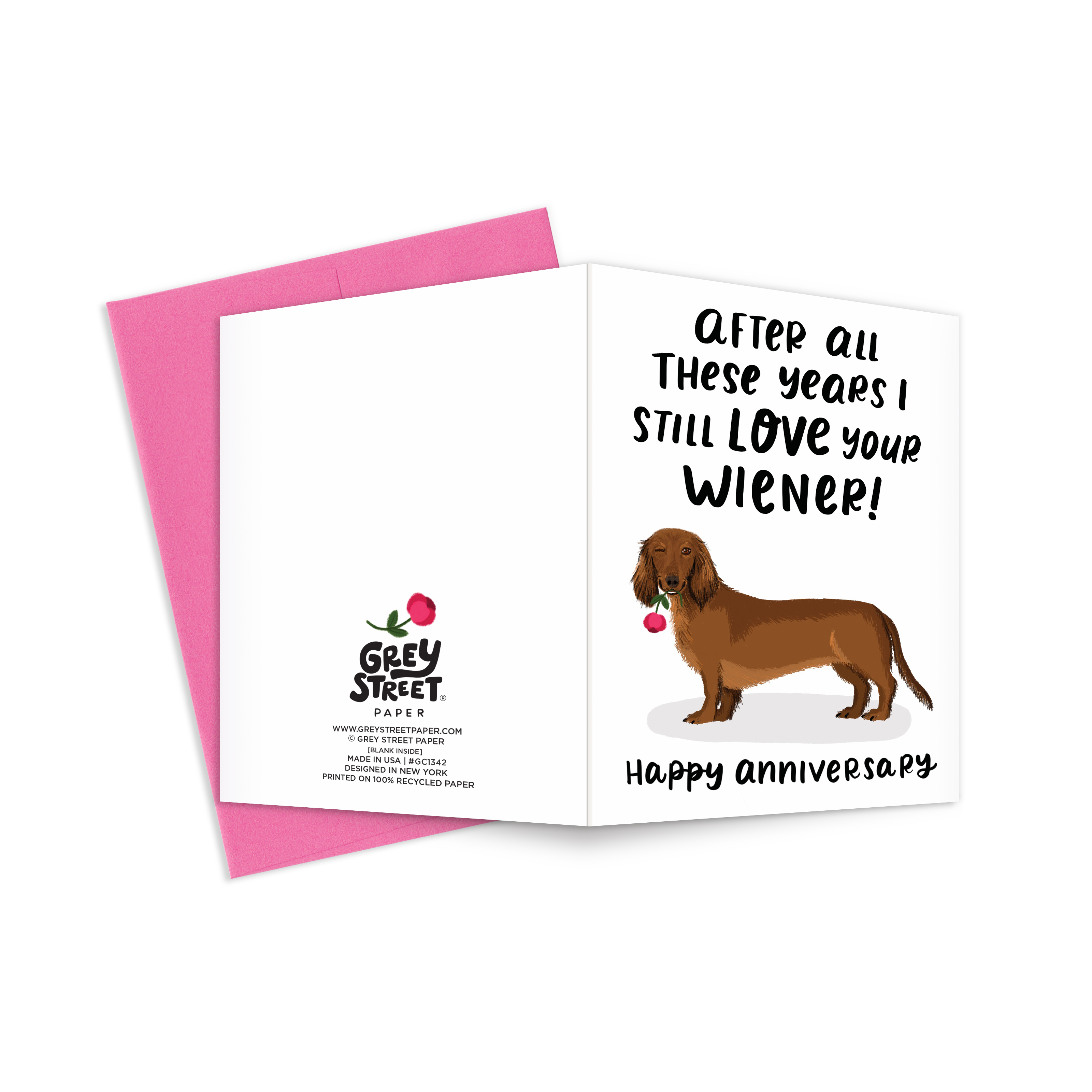Love Your Wiener Dog Anniversary Card