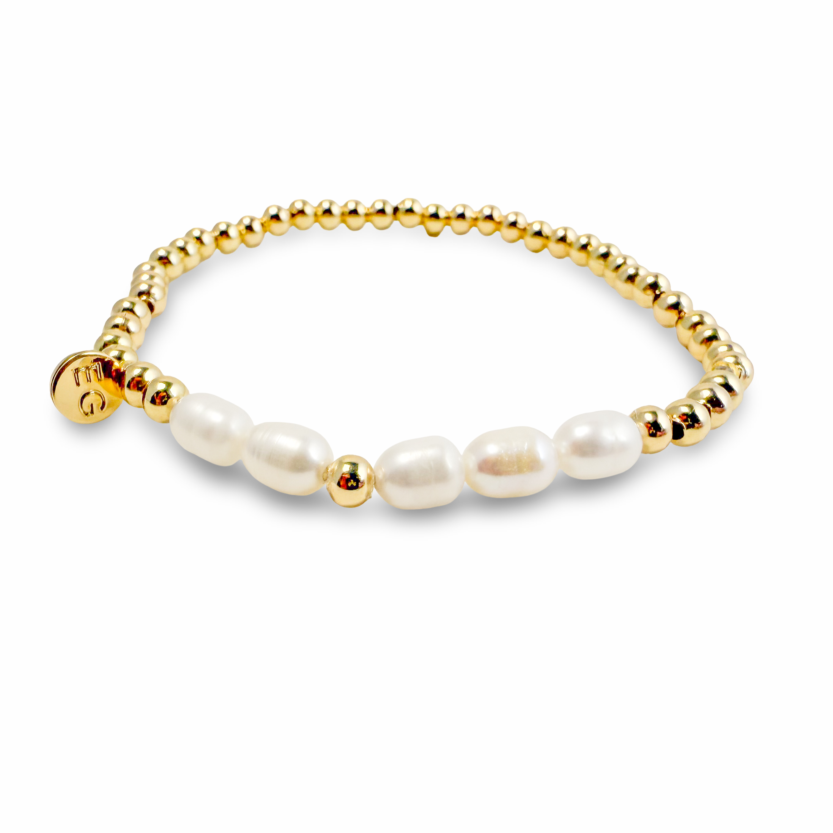 Morse Code Bracelet - Hope - Pearl & Gold Plated