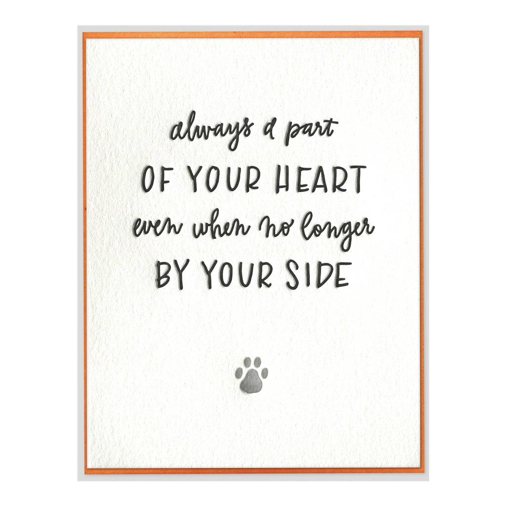 Always in Your Heart Letterpress Pet Sympathy Card