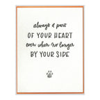 Always in Your Heart Letterpress Pet Sympathy Card