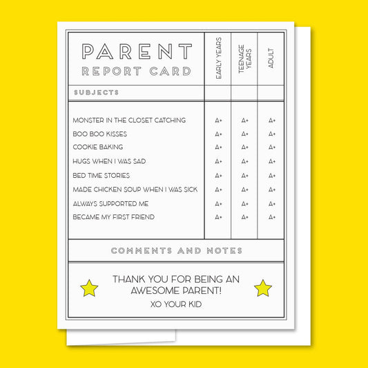 Parent Report - Illustrated Parent Card