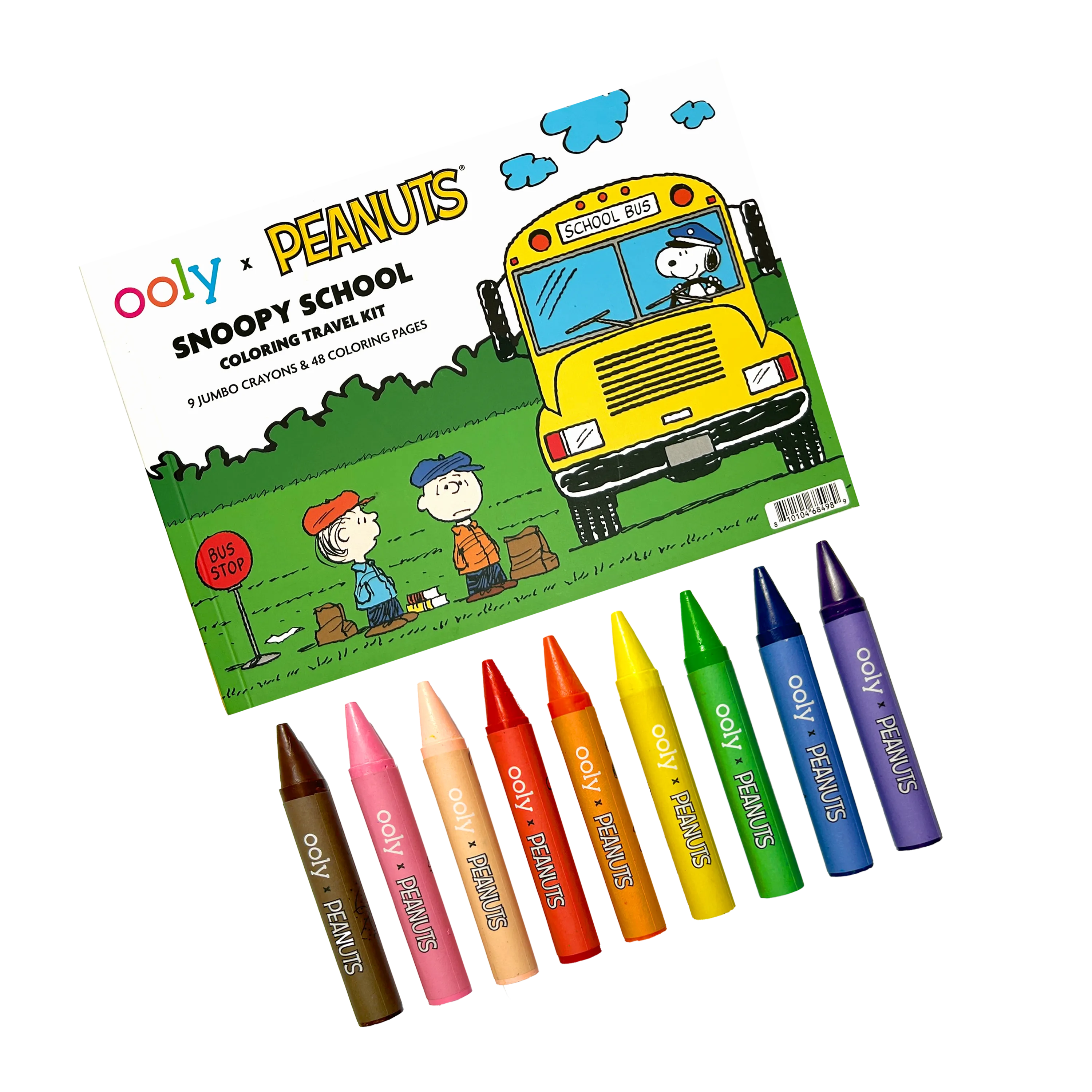 OOLY x Peanuts: Snoopy School Coloring Travel Kit -9 Crayons