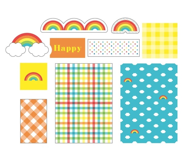 Poppie Check Sticker Flakes