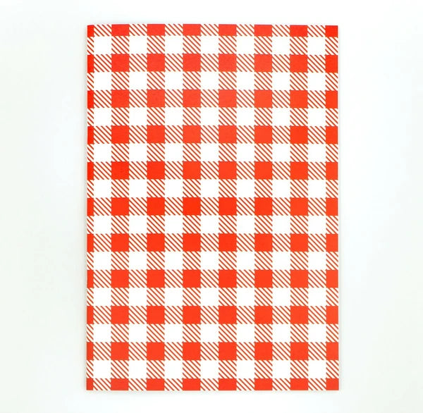 Poppie Red Check Notebook