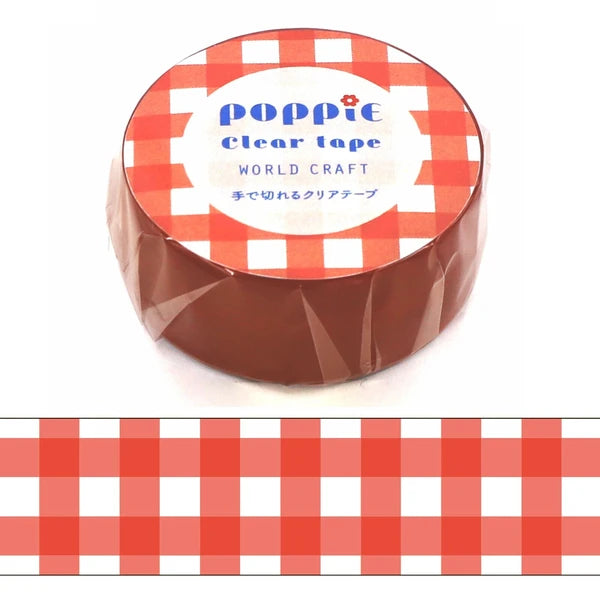 Poppie Red Check Washi Tape