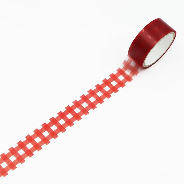 Poppie Red Check Washi Tape