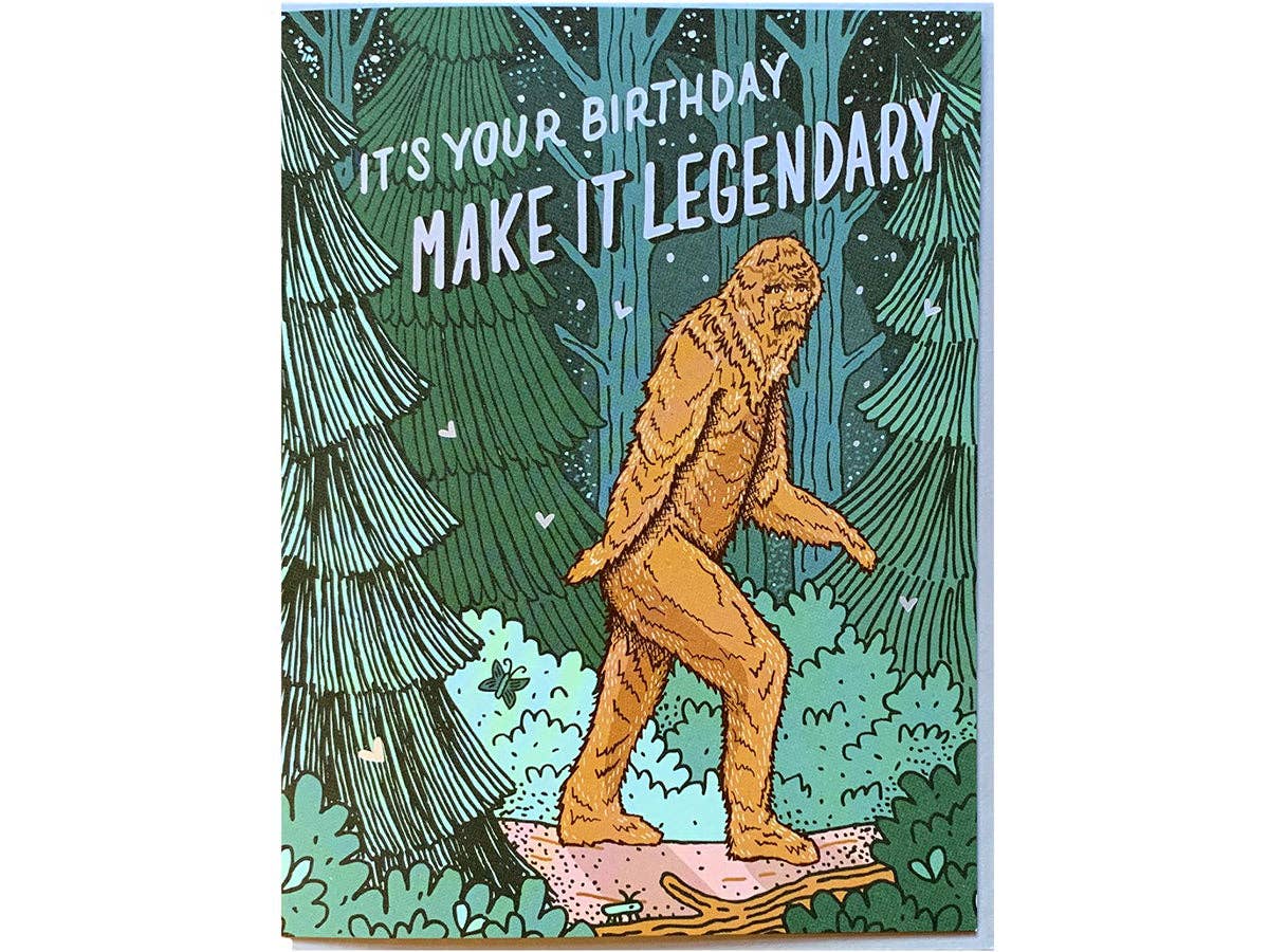 Bigfoot Birthday Card