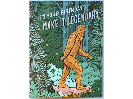 Bigfoot Birthday Card