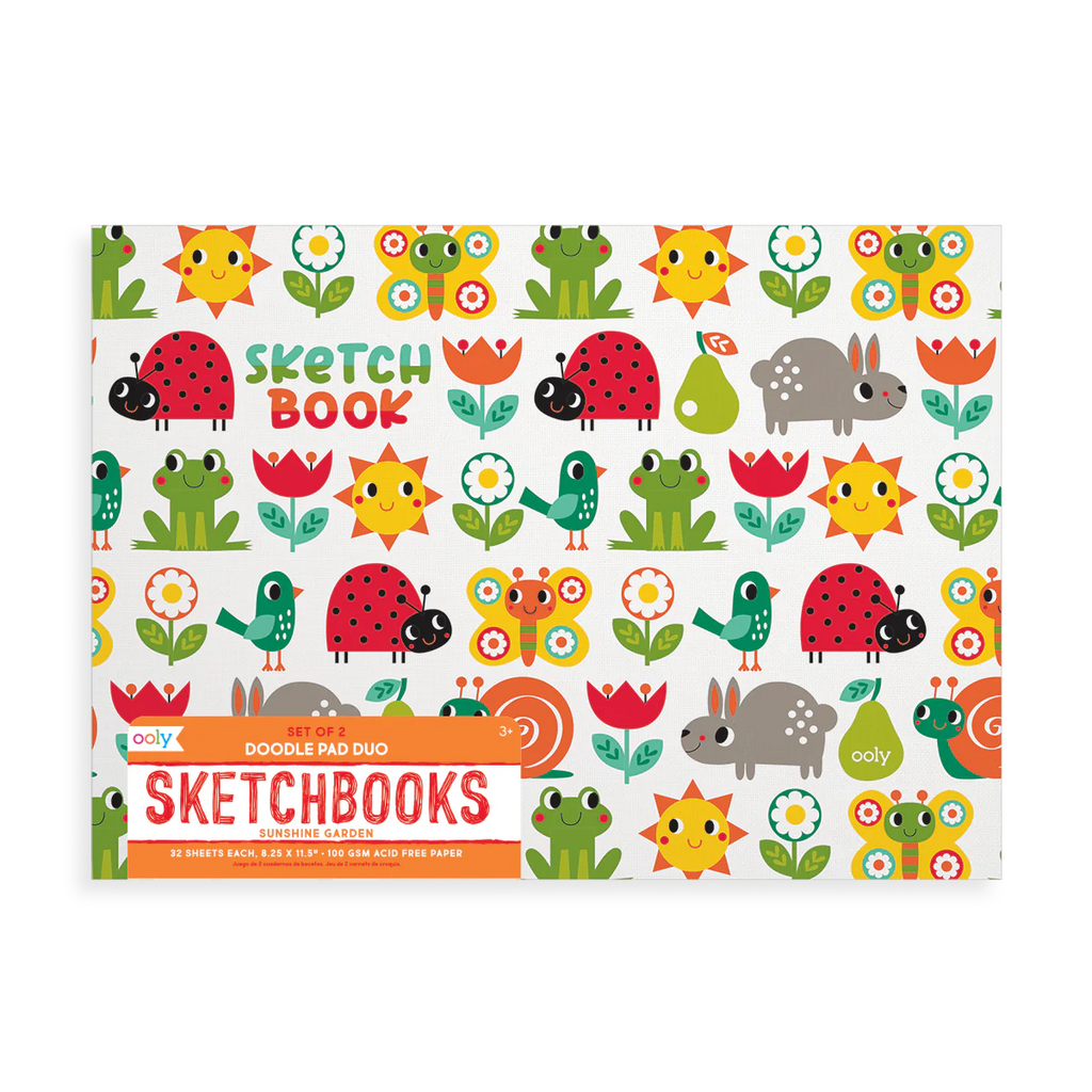 Sunshine Garden Doodle Pad Duo Sketchbooks - Set of 2
