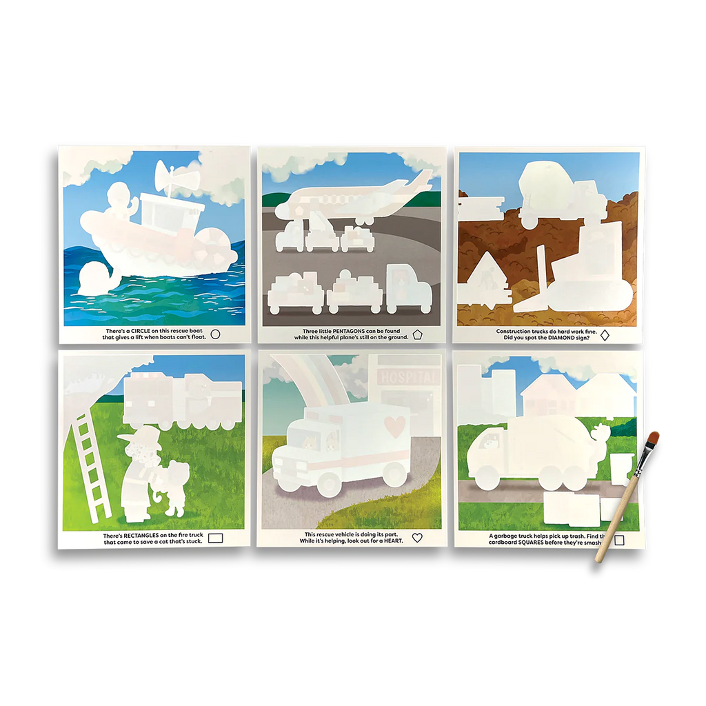 Water Amaze Water Reveal Boards - Helpful Vehicles