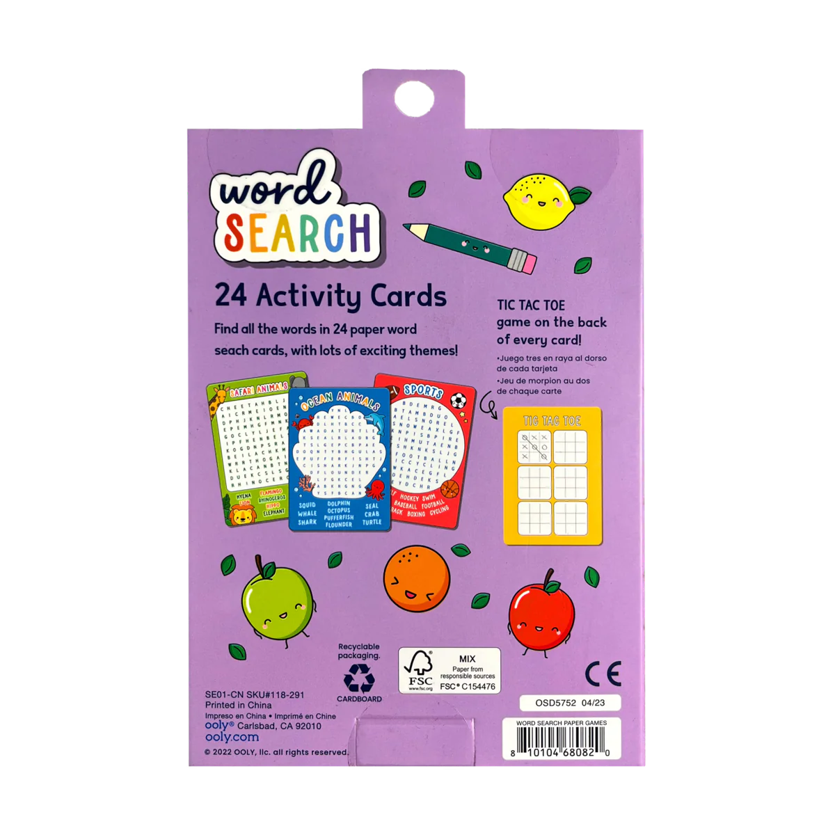 Word Search Activity Cards