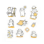 Petit Puppy Clear Stickers- Playful