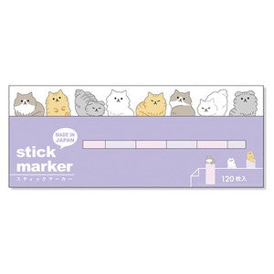 Long-haired Cat Stick Marker Stickers