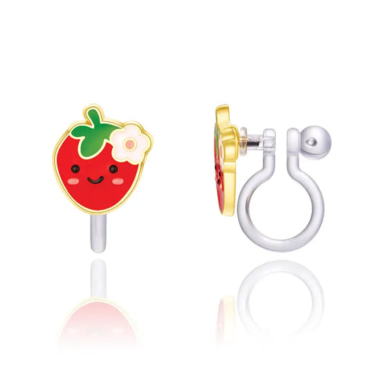 Berry Cute Cutie Clip-On Earrings