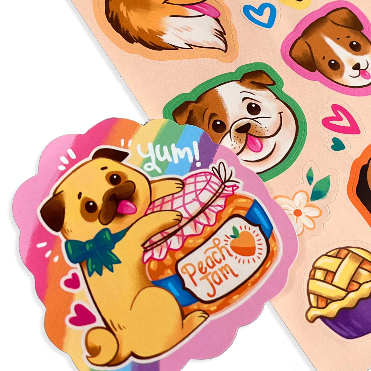 Puppies and Peaches Scented Stickers