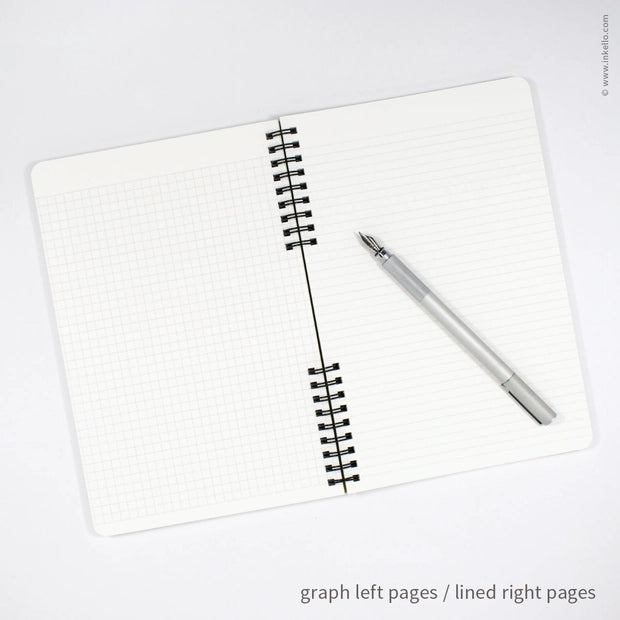 Big Burst Spiral Notebook with Graph & Lines- Chartreuse