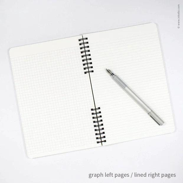 Big Burst Spiral Notebook with Graph & Lines- Coral