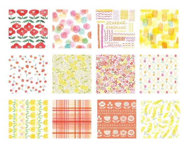 Mini Origami Papers- Warm Color Set