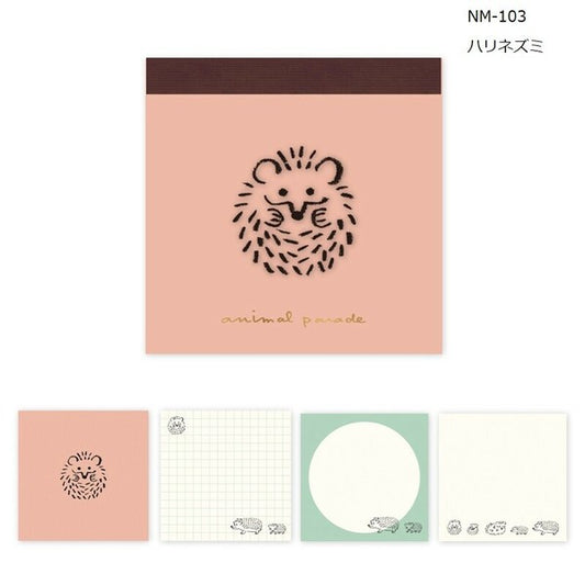 Animal Parade Hedgehog Memo Pad Set