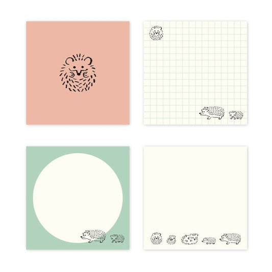 Animal Parade Hedgehog Memo Pad Set