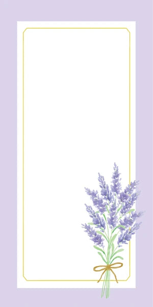 Lavender Bouquet Letter Set with Vertical Envelopes