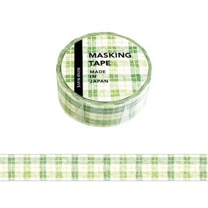 Green Plaid Washi