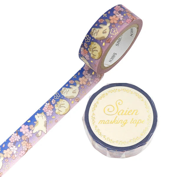 Spring Evening with Gold Foil Washi Tape