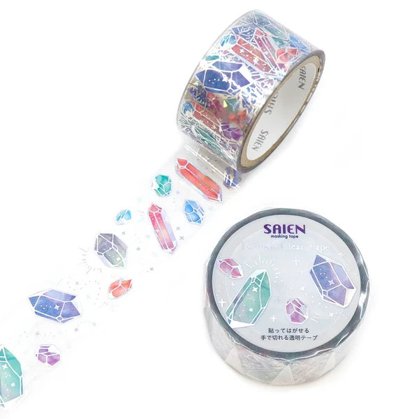 Crystal with Silver Foil Washi Tape
