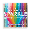 Rainbow Sparkle Glitter Markers - Set of 15