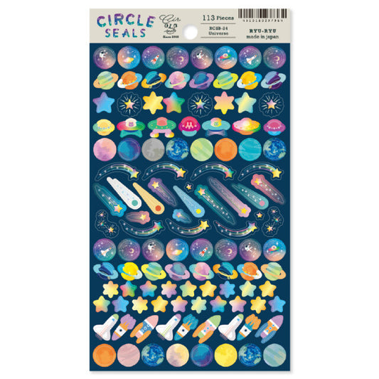 Space Circle Stickers