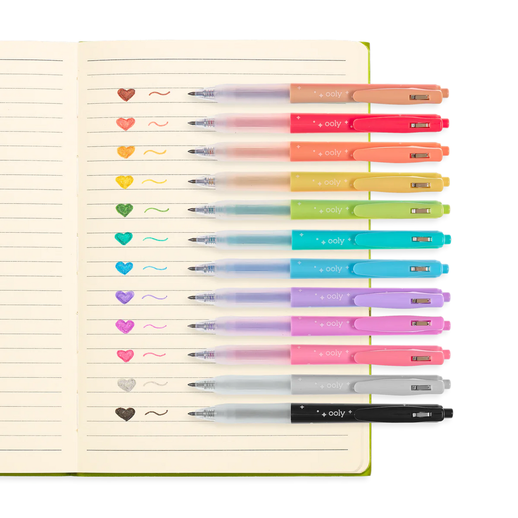 Oh My Glitter! Retractable Gel Pens - Set of 12