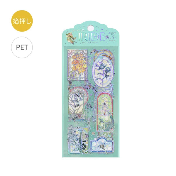 IRIDE Clear Planner Stickers- Stained Glass