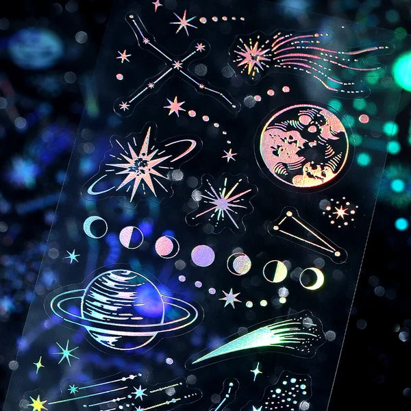 IRIDE Clear Planner Stickers- Galaxy