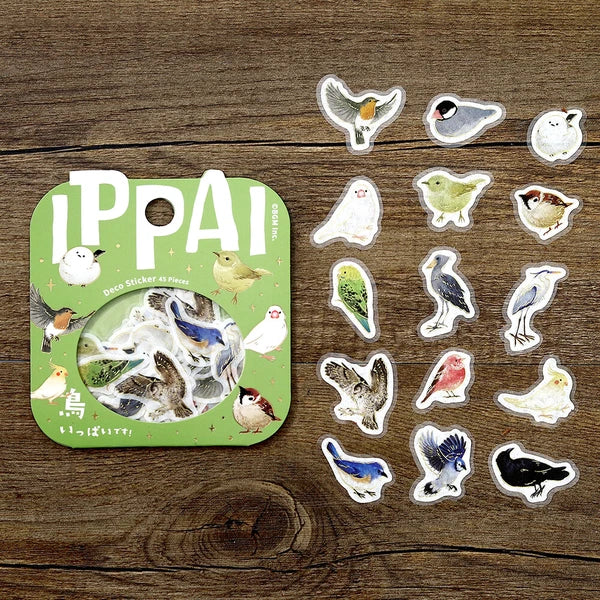 Full of Birds Flake Stickers