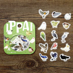 Full of Birds Flake Stickers