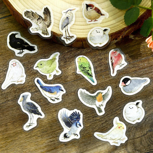 Full of Birds Flake Stickers