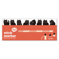 Black Cat Stick Marker Stickers